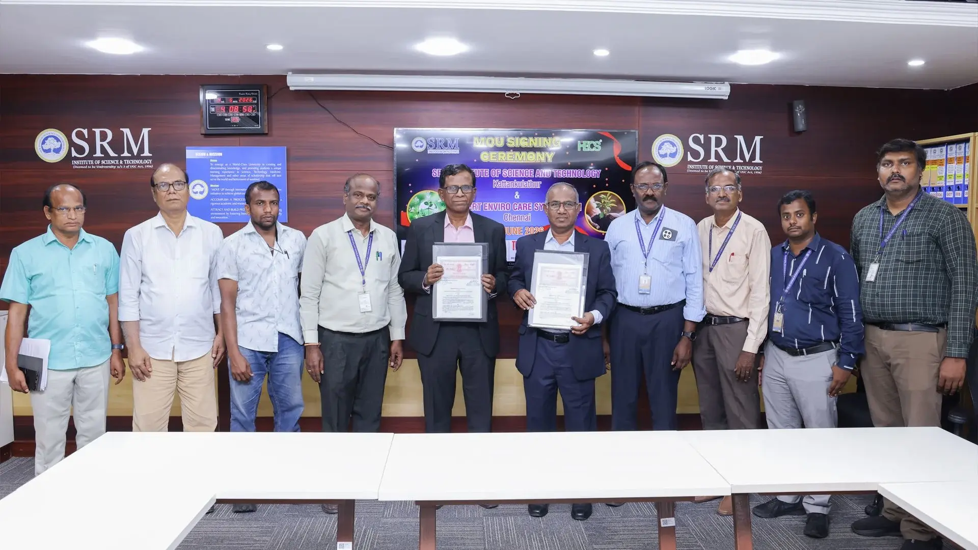 SRM Institute of Science and Technology (SRMIST) and HECS Sign Strategic MoU to Advance Environmental Engineering